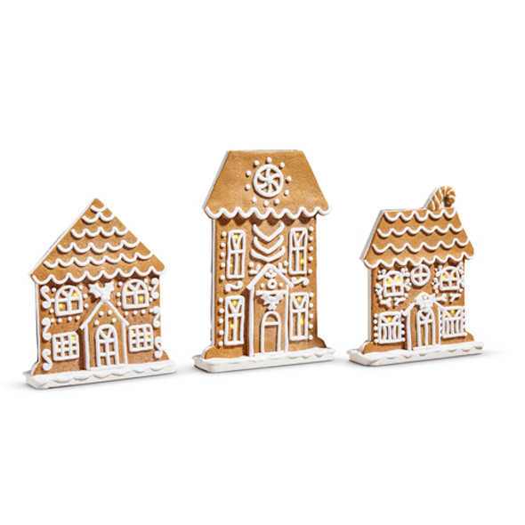 Raz 10.5" Lighted Gingerbread House Christmas Decoration 4416266