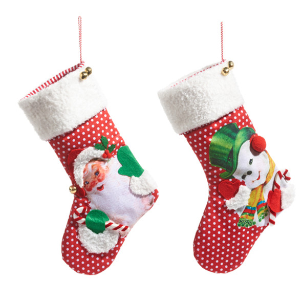 Raz 19" Retro Christmas Stocking 4416274 -2