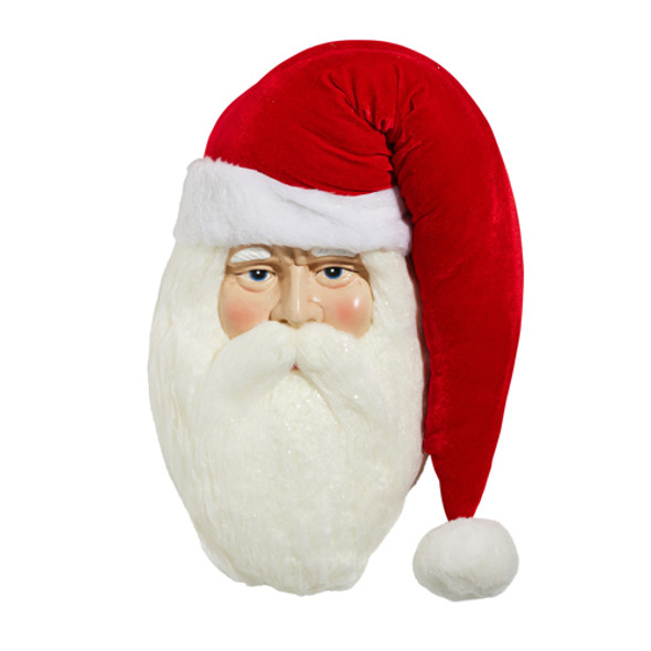 Raz 19,5" Κόκκινο Καπέλο Santa Face Art Τοίχου Χριστουγεννιάτικη Διακόσμηση 4419124