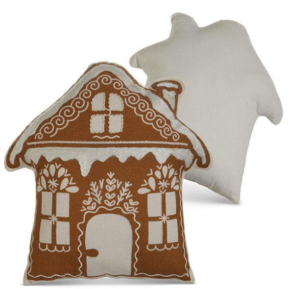 Raz 18" Gingerbread House Christmas Throw Pillow 4419337 -2