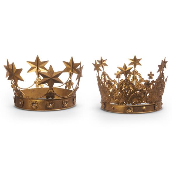 Raz 10.5" Antique Gold Crown Christmas Decoration 4428076
