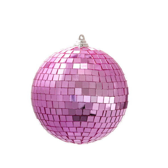 Raz " or 8" Pink Disco Ball Christmas Ornament -2