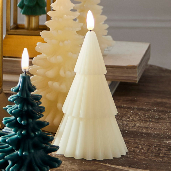 Raz 6" Flameless Ivory Tree Christmas Candle 4432919