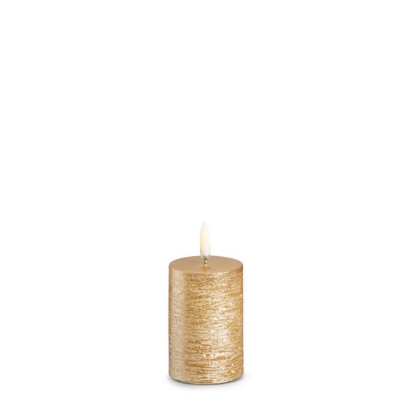 Raz Uyuni Rustic Gold Flameless Pillar Candles -2