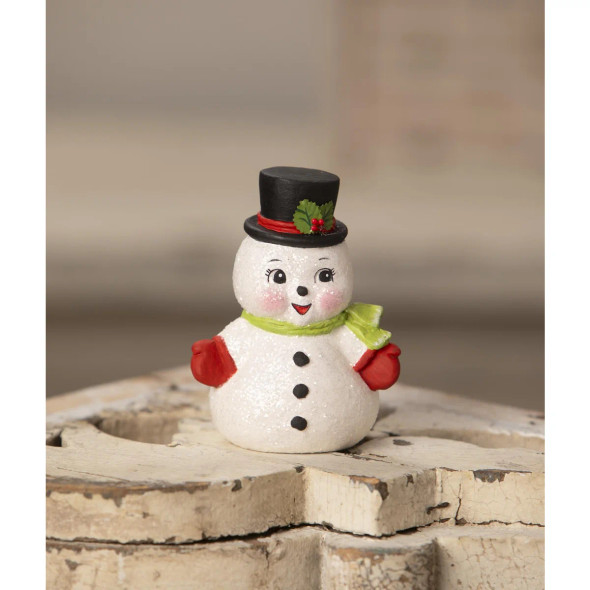 Bethany Lowe 4.5" Lil Snowman Vintage Inspired Christmas Figure TF3266