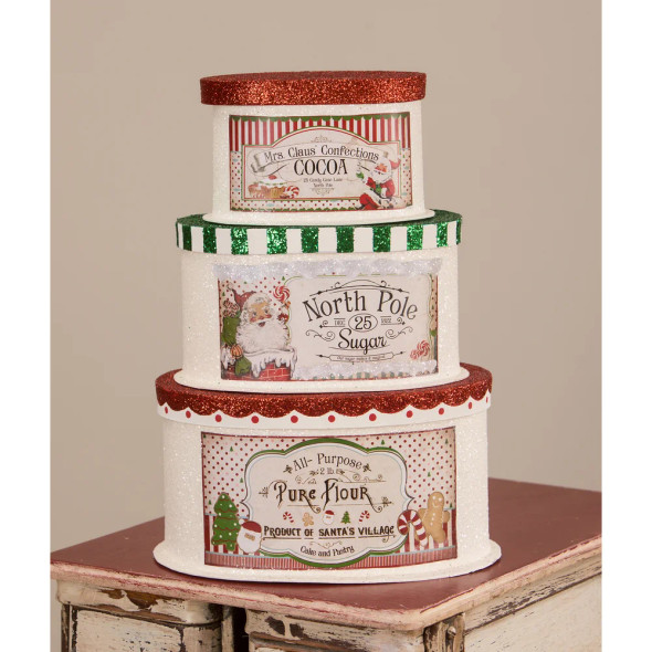 Bethany Lowe Set of 3 Sweet Tidings Christmas Nesting Boxes TL1361