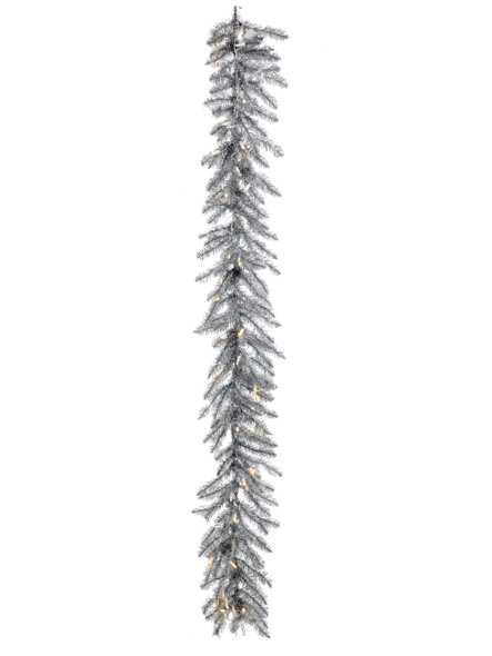 Regency 6' LED Lighted Silverado Silver Tinsel Christmas Garland MTX70068L