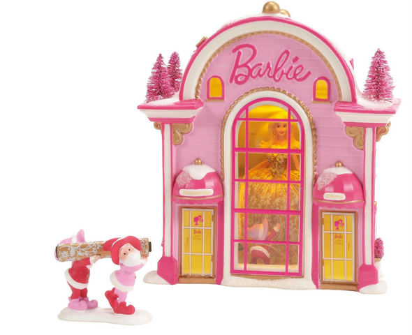 Department 56 North Pole Village Barbie Gown Boutique Building 6014682