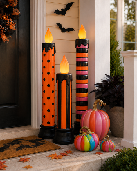 Raz Battery Operated LED Lighted Large Halloween Candle -6