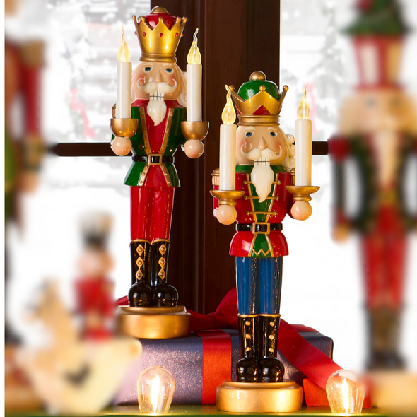 Raz 16.25" Lighted Nutcracker Christmas Figure 4501645 Raz 16.25" Lighted Nutcracker Christmas Figure 4501645