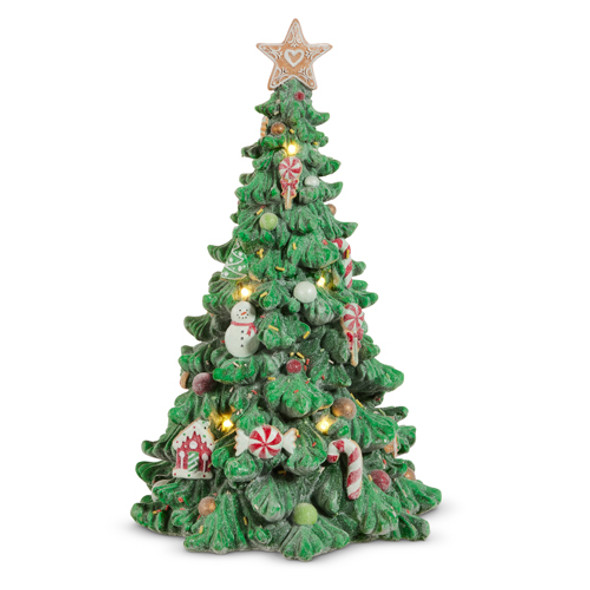 Raz 16" Large Lighted Gingerbread Cookie Tree Christmas Decoration 4510306 Raz 16" Large Lighted Gingerbread Cookie Tree Christmas Decoration 4510306