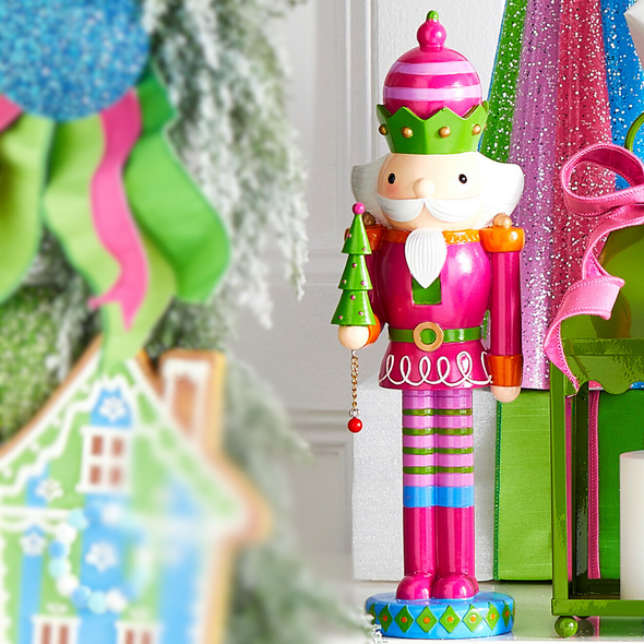 Raz 16" Bright Whimsical Nutcracker Christmas Figure 4510370 Raz 16" Bright Whimsical Nutcracker Christmas Figure 4510370