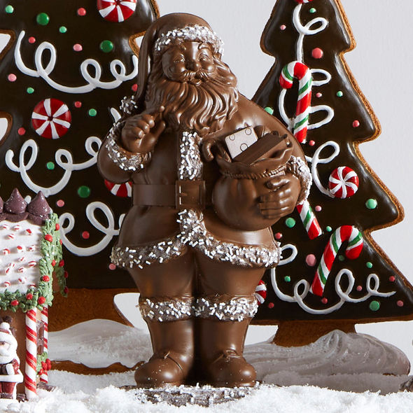 Raz 12" Chocolate Santa Christmas Figure 4510450 Raz 12" Chocolate Santa Christmas Figure 4510450