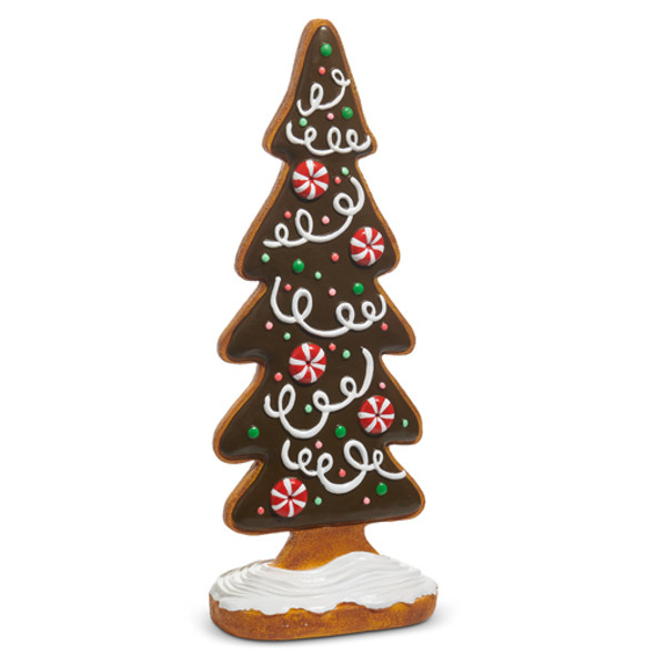Raz 14" or 19.5" Chocolate Frosted Gingerbread Tree Figures -2 Raz 14" or 19.5" Chocolate Frosted Gingerbread Tree Figures -2