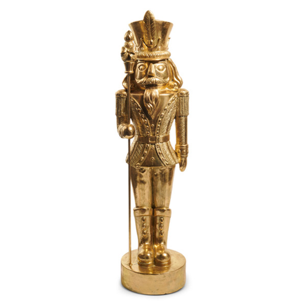 Raz 48.5" Large Gold Nutcracker Figure Christmas Decoration 4511562 Raz 48.5" Large Gold Nutcracker Figure Christmas Decoration 4511562