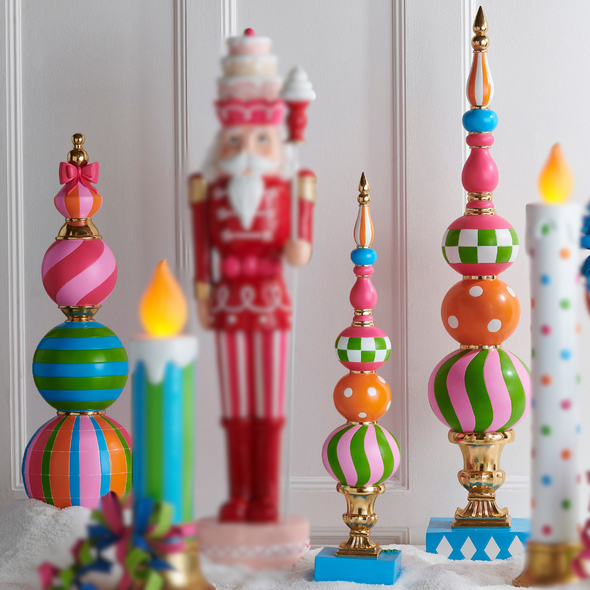 Raz 36" or 52" Large Bright Multicolor Finial Christmas Decoration Raz 36" or 52" Large Bright Multicolor Finial Christmas Decoration