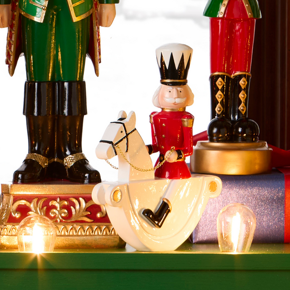 Raz 9.5" Nutcracker on Rocking Horse Christmas Figure Decoration 4511670 Raz 9.5" Nutcracker on Rocking Horse Christmas Figure Decoration 4511670