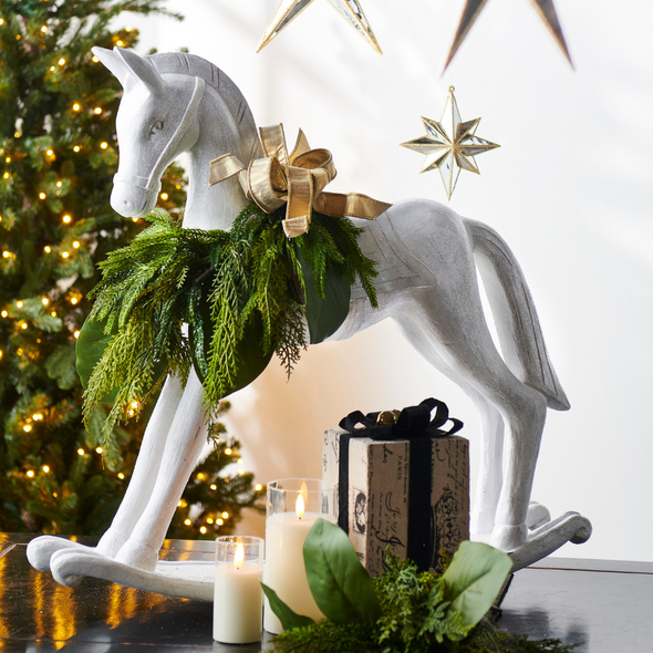 Raz 25.5" Rocking Horse Christmas Figure Decoration 4511684 Raz 25.5" Rocking Horse Christmas Figure Decoration 4511684