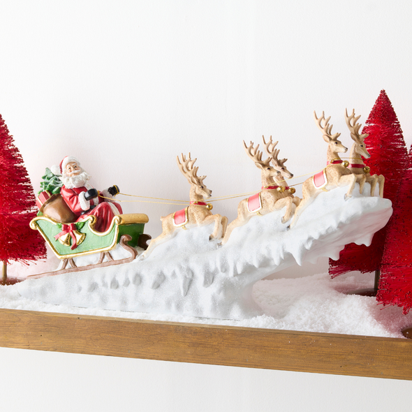 Raz 24" Santa with Sleigh Christmas Figure Decoration 4511695 Raz 24" Santa with Sleigh Christmas Figure Decoration 4511695