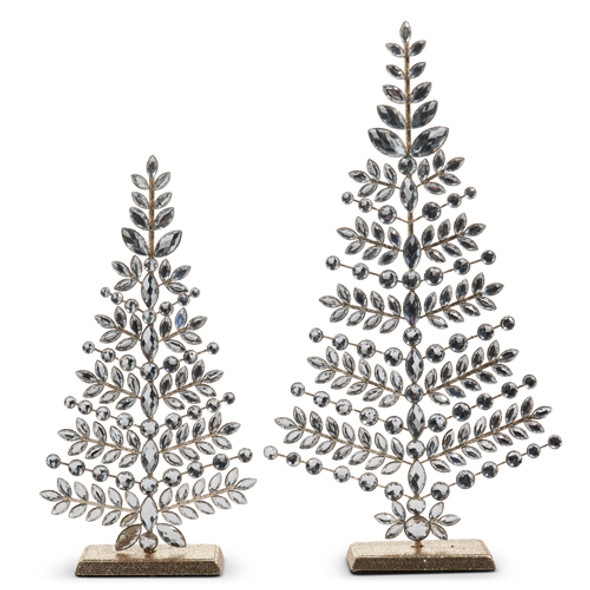 Raz 19" Clear Jeweled Christmas Tree Figure 4513512 Raz 19" Clear Jeweled Christmas Tree Figure 4513512