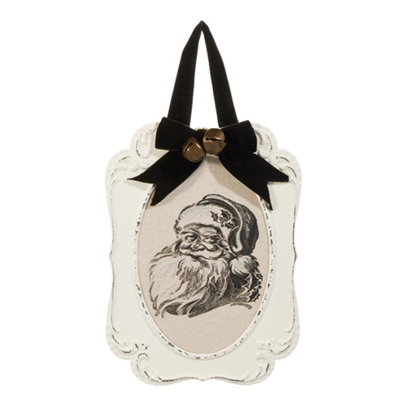 Raz 12" Santa Embossed Christmas Wall Art 4521347 -2 Raz 12" Santa Embossed Christmas Wall Art 4521347 -2