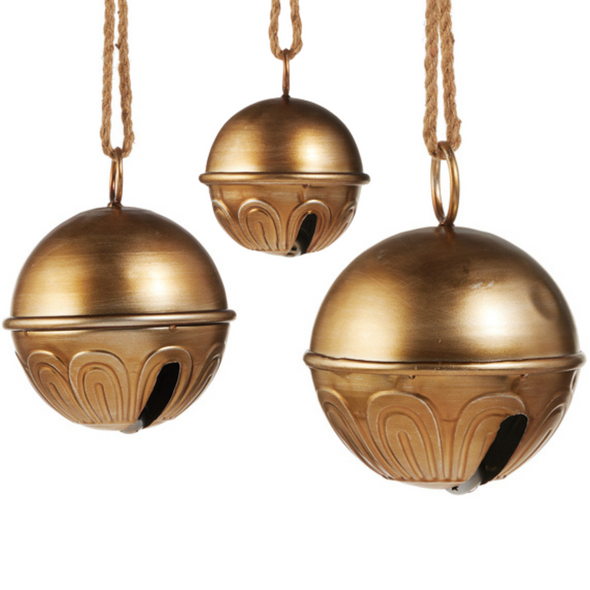 Raz 5", 7", or 8" Gold Sleigh Bell Christmas Ornament Raz 5", 7", or 8" Gold Sleigh Bell Christmas Ornament