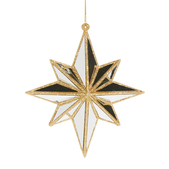 Raz 5.75" or 11.25" Mirrored Star Christmas Ornament -2 Raz 5.75" or 11.25" Mirrored Star Christmas Ornament -2