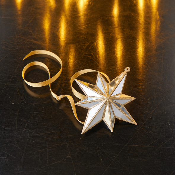 Raz 5.75" Mirrored Star Christmas Ornament 