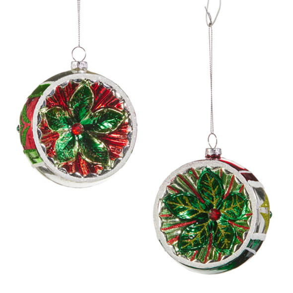 Raz 3.75" Vintage Witch Eye Flower Glass Christmas Ornament 4524919 Raz 3.75" Vintage Witch Eye Flower Glass Christmas Ornament 4524919