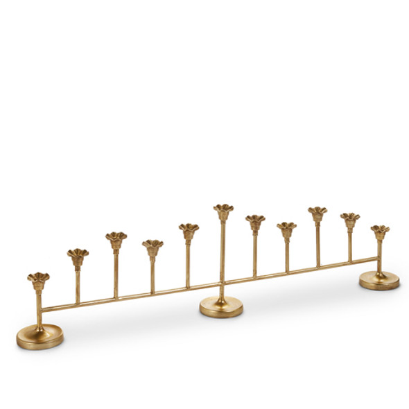 Raz 28.75" Large Gold Candelabra Christmas Decoration 4528027 Raz 28.75" Large Gold Candelabra Christmas Decoration 4528027