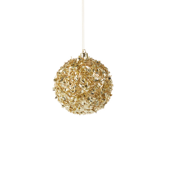 Raz 4", 6" or 8" Gold Sequin Ball Christmas Ornament -2