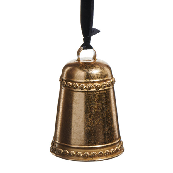 Raz 7" or 9.5" Gold Bell Ornament -2 Raz 7" or 9.5" Gold Bell Ornament -2