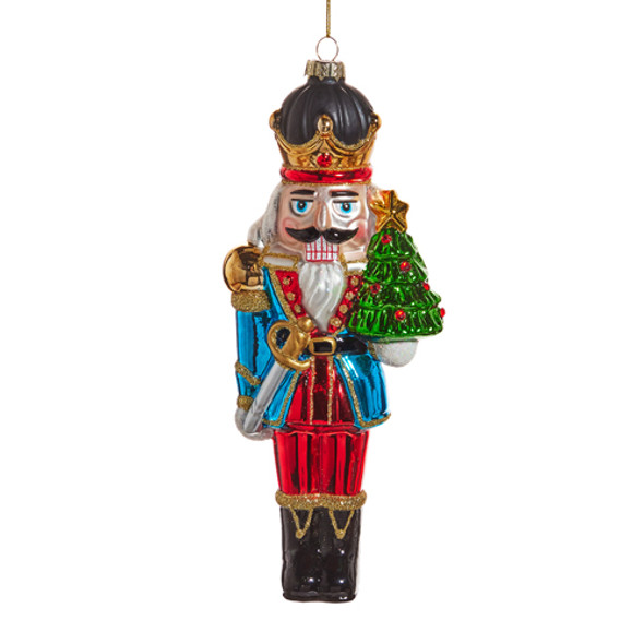 Raz 8.25" Nutcracker Glass Christmas Ornament 4552902 -2 Raz 8.25" Nutcracker Glass Christmas Ornament 4552902 -2