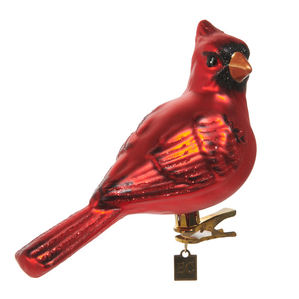 Raz Eric Cortina 6" Cardinal Clip On Glass Christmas Ornament 4553181 -2 Raz Eric Cortina 6" Cardinal Clip On Glass Christmas Ornament 4553181 -2