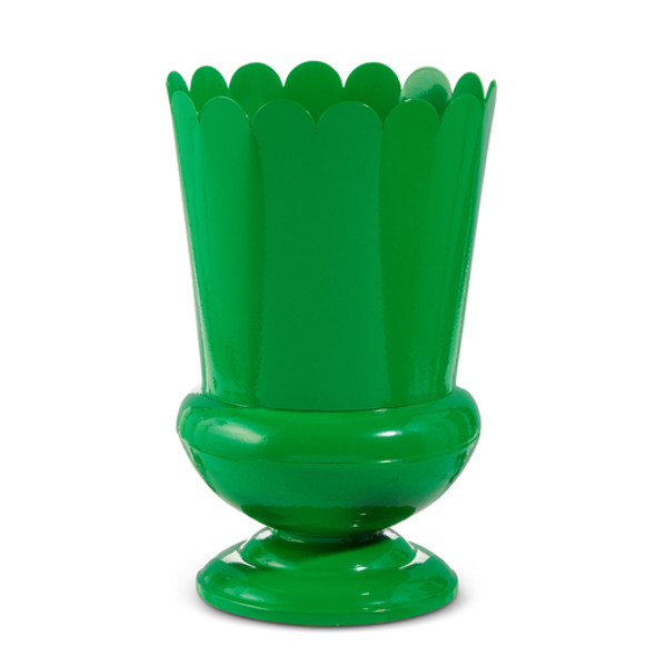 Raz 10" Green Scalloped Urn Christmas Decoration 4559180 -2