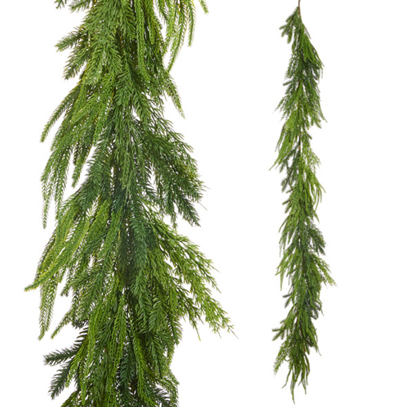 Raz 6' Mixed Greenery Real Feel Christmas Garland G4511630 -2 Raz 6' Mixed Greenery Real Feel Christmas Garland G4511630 -2
