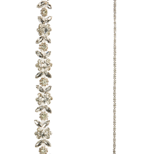Raz 6' Clear Jeweled Christmas Tree Garland G4513611 Raz 6' Clear Jeweled Christmas Tree Garland G4513611