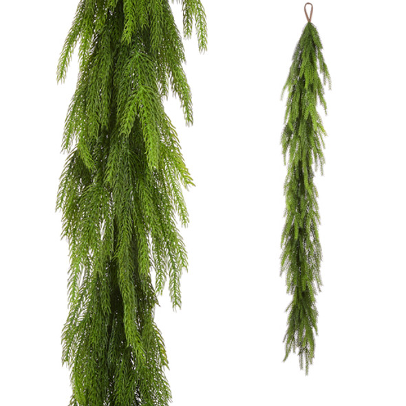 Raz 6' Norfolk Pine Real Feel Christmas Garland G4542050 Raz 6' Norfolk Pine Real Feel Christmas Garland G4542050