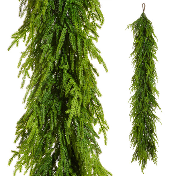 Raz 6' Norfolk Pine Real Feel Christmas Garland G4542147