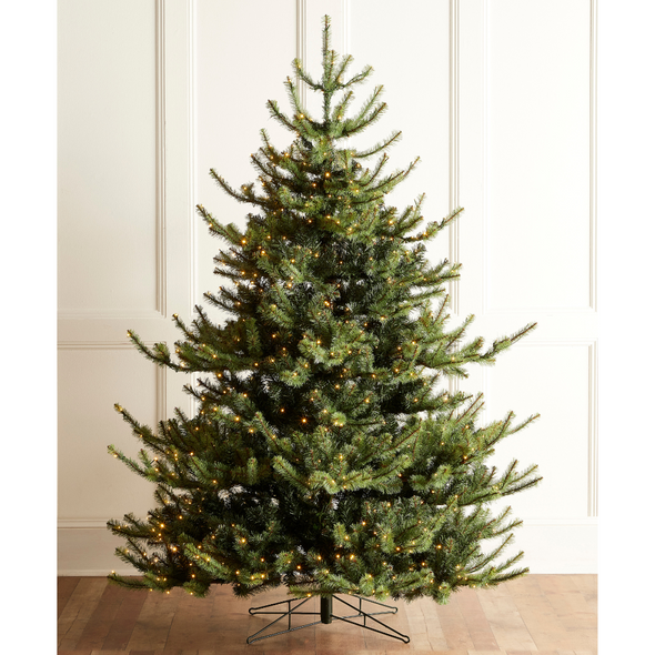 Raz 7.5' or 9' Deluxe Rocky Mountain Spruce Christmas Tree with Brilliant Color Change LED Lights Raz 7.5' or 9' Deluxe Rocky Mountain Spruce Christmas Tree with Brilliant Color Change LED Lights
