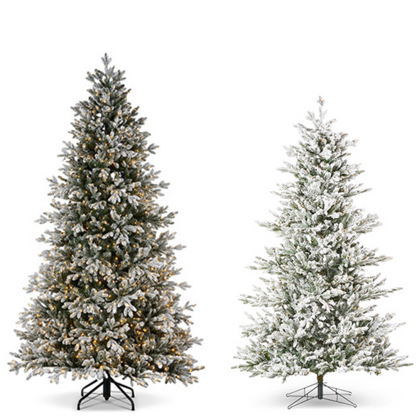 Raz 7.5' or 9' Snowy Nordic Fir Christmas Tree with Brilliant Color Change LED Lights -2 Raz 7.5' or 9' Snowy Nordic Fir Christmas Tree with Brilliant Color Change LED Lights -2