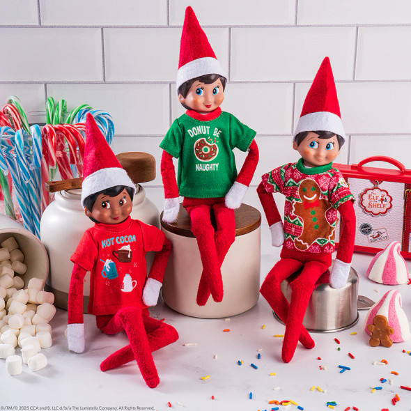 Elf On The Shelf Claus Couture Collection Festive Fun T-Shirt Outfit Set CCTEE3PK3 Elf On The Shelf Claus Couture Collection Festive Fun T-Shirt Outfit Set CCTEE3PK3