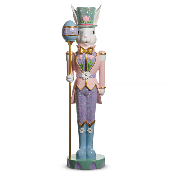 Raz 26" Pastel Easter Bunny Nutcracker Figure Decoration 4601600 -2