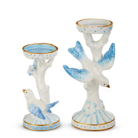 Raz 10.5" Bird on Candle Holders Spring Decoration 4609874 -2