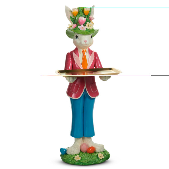 Raz 31.75" Mr. Easter Bunny Butler Tray Decoration 4610155 -2