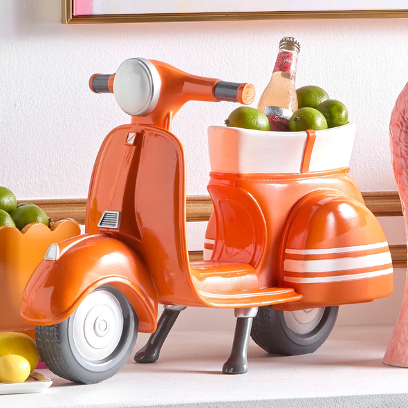 Raz 21" Orange Scooter Planter Spring or Summer Decoration 4610250