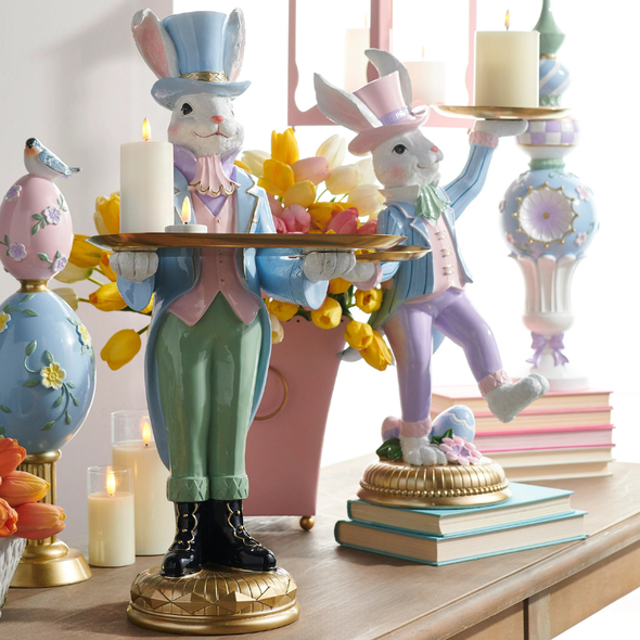 Raz 20" or 23" Balancing Mr. Bunny Butler Easter Decoration