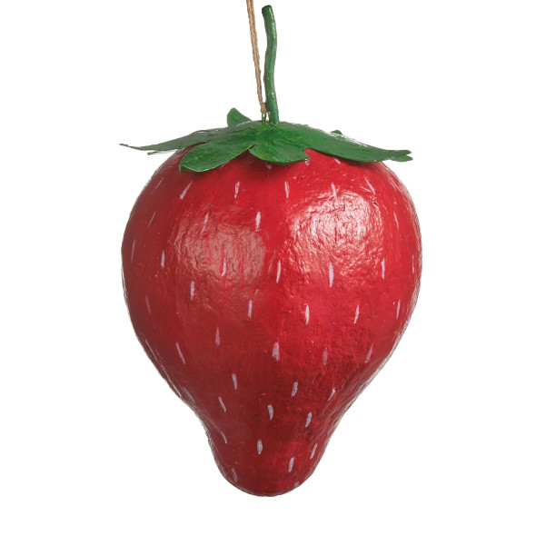 Raz 11" or 16" Paper Mache Strawberry Spring or Summer Decoration -2