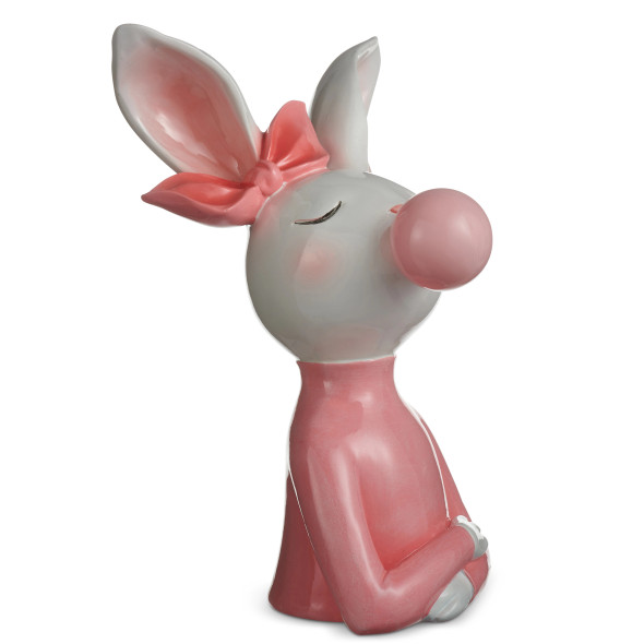 Raz 10.75" Bubble Bunny or 11.75" Bunny Table Top Butler Easter Home Decoration -2
