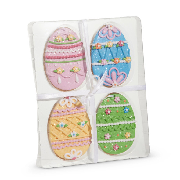 Raz 4" Box of 4 Gingerbread Easter Egg Ornaments 4616051